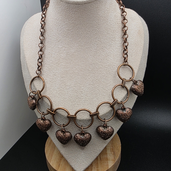 paparazzi Jewelry - Elegant Heart Charm Cooper Necklace (2000)